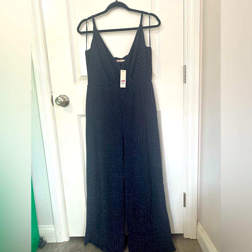 Navy blue sparkly jumpsuit